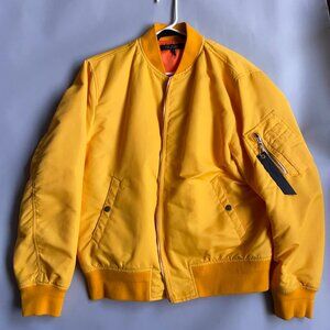 Rag & Bone Manston Recycled Nylon Bomber in Saffron, Size L, Hardly Worn